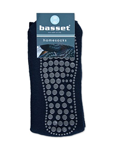 sockenkauf24 3 o 6 Pares Calcetines Antideslizantes Hombre Mujer Algodón ABS (39-42, 3 Pares - Negro | Azul | Gris)