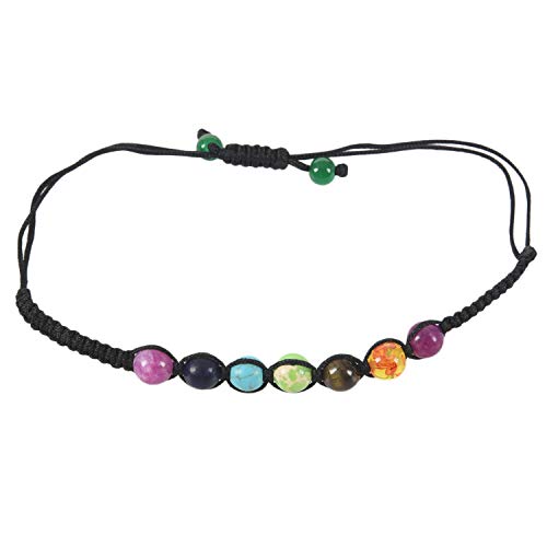 SODIAL 7 Cuentas de Equilibrio de curacion Chakra Pulsera Pulsera de energia de Yoga Vida Amantes del Arco Iris Joya Informal SODIAL 7 Cuentas de Equilibrio de curacion Chakra Pulsera Pulsera de energia de Yoga Vida Amantes del Arco Iris Joya Informal