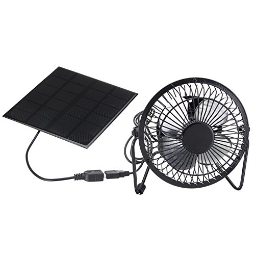 SODIAL Ventilador de refrigeracion USB de 4 pulgadas de Alta calidad de Funciona con energia solar Ventilador de hierro Para El uso en casa Oficina al aire libre El Viaje Pesca SODIAL Ventilador de refrigeracion USB de 4 pulgadas de Alta calidad de Funciona con energia solar Ventilador de hierro Para El uso en casa Oficina al aire libre El Viaje Pesca