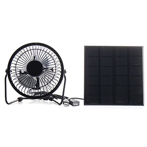 SODIAL Ventilador de refrigeracion USB de 4 pulgadas de Alta calidad de Funciona con energia solar Ventilador de hierro Para El uso en casa Oficina al aire libre El Viaje Pesca SODIAL Ventilador de refrigeracion USB de 4 pulgadas de Alta calidad de Funciona con energia solar Ventilador de hierro Para El uso en casa Oficina al aire libre El Viaje Pesca