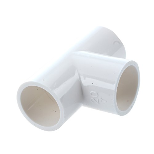 SODIAL(R) 5 Piezas de Conectores de adaptador de tubo PVC 3 vias de Agua de 20mm Blanco