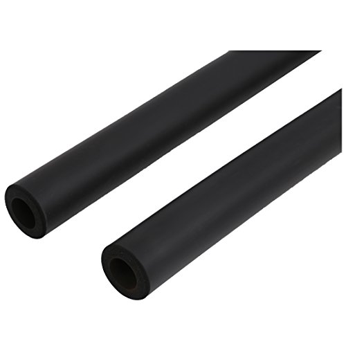 SODIAL(R)2 piezas de Tubo aspero de bicicleta bicicleta de montana Esponja Espuma Manillar de goma Cubierta de apretones + tapon Negro