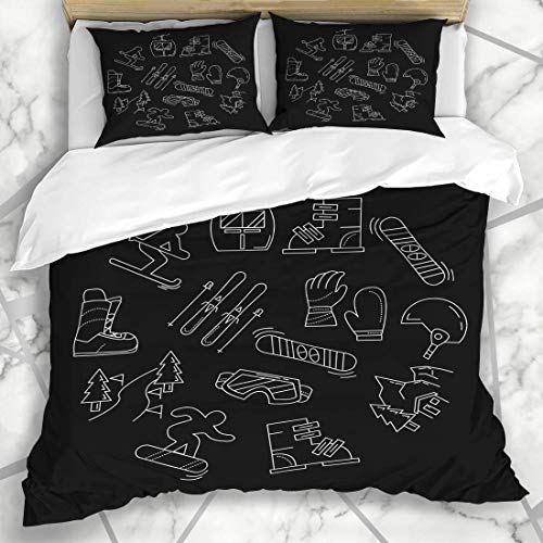 Soefipok Conjuntos de Funda nórdica Pizarra Extrema Tablas de Snow Ski Chalk Deportes Lift Recreación Arranque Cabaña Diseño de la casa Ropa de Cama de Microfibra Lineal con 2 Fundas de Almohada Soefipok Conjuntos de Funda nórdica Pizarra Extrema Tablas de Snow Ski Chalk Deportes Lift Recreación Arranque Cabaña Diseño de la casa Ropa de Cama de Microfibra Lineal con 2 Fundas de Almohada