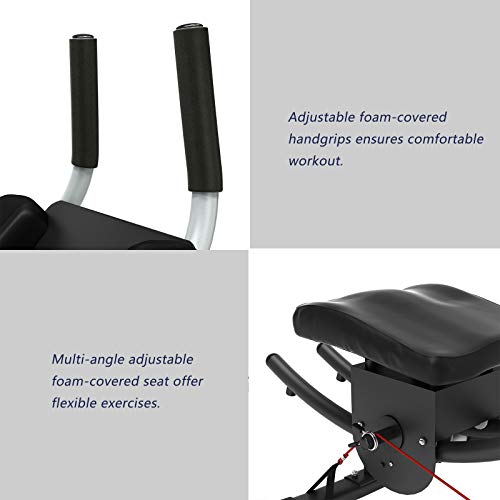 soges Posavasos para abdominales con esponja giratoria para rodillas, entrenador abdominal, fitness en casa para gimnasios, oficinas, balcones, negro, S1-YKYN-ASM-B soges Posavasos para abdominales con esponja giratoria para rodillas, entrenador abdominal, fitness en casa para gimnasios, oficinas, balcones, negro, S1-YKYN-ASM-B