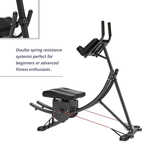soges Posavasos para abdominales con esponja giratoria para rodillas, entrenador abdominal, fitness en casa para gimnasios, oficinas, balcones, negro, S1-YKYN-ASM-B soges Posavasos para abdominales con esponja giratoria para rodillas, entrenador abdominal, fitness en casa para gimnasios, oficinas, balcones, negro, S1-YKYN-ASM-B