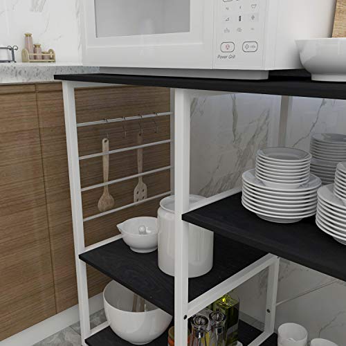 sogesfurniture Estante de Cocina Estantería para Microondas Estantería Metálica, 3 Niveles Baker's Rack Soporte para Carro de Microondas Estantes de Almacenamiento, Nogal Negro 171-BK-BH sogesfurniture Estante de Cocina Estantería para Microondas Estantería Metálica, 3 Niveles Baker's Rack Soporte para Carro de Microondas Estantes de Almacenamiento, Nogal Negro 171-BK-BH