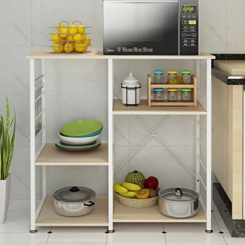 sogesfurniture Estante de Cocina Estantería para Microondas Estantería Metálica, 3 Niveles Baker's Rack Soporte para Carro de Microondas Estantes de Almacenamiento, Arce Blanco 171-MO-BH sogesfurniture Estante de Cocina Estantería para Microondas Estantería Metálica, 3 Niveles Baker's Rack Soporte para Carro de Microondas Estantes de Almacenamiento, Arce Blanco 171-MO-BH