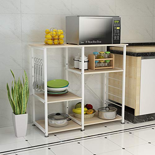 sogesfurniture Estante de Cocina Estantería para Microondas Estantería Metálica, 3 Niveles Baker's Rack Soporte para Carro de Microondas Estantes de Almacenamiento, Arce Blanco 171-MO-BH sogesfurniture Estante de Cocina Estantería para Microondas Estantería Metálica, 3 Niveles Baker's Rack Soporte para Carro de Microondas Estantes de Almacenamiento, Arce Blanco 171-MO-BH