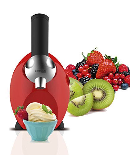 SOGO SS-5245 Heladera, Maquina de helado, Máquina para postres de frutas heladas de 150W, Con Libro de Recetas, Helados Sanos - Color Rojo