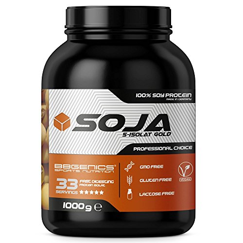 Soja Isolate GOLD - (100% vegetariana de proteína de soja natural, aislado lactosa, proteína natural), 1000g vainilla Soja Isolate GOLD - (100% vegetariana de proteína de soja natural, aislado lactosa, proteína natural), 1000g vainilla