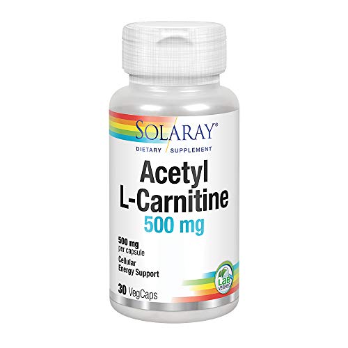 Solaray Acetyl L-Carnitine 500mg | Acetil L-Carnitina | 30 VegCaps