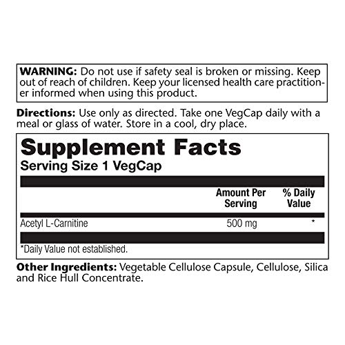 Solaray Acetyl L-Carnitine 500mg | Acetil L-Carnitina | 30 VegCaps Solaray Acetyl L-Carnitine 500mg | Acetil L-Carnitina | 30 VegCaps