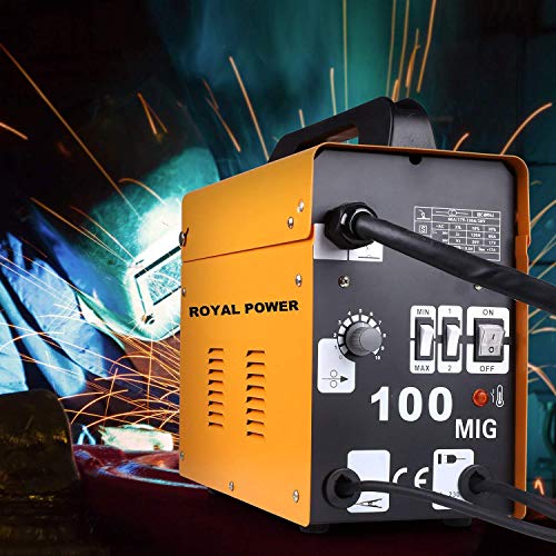 SOLDADOR HILO CONTINUO SIN GAS MIG 100 AMARILLO SOLDADORA VENTILADA MAQUINA DE SOLDAR ROYAL POWER SOLDADOR HILO CONTINUO SIN GAS MIG 100 AMARILLO SOLDADORA VENTILADA MAQUINA DE SOLDAR ROYAL POWER