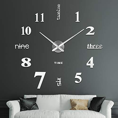 SOLEDI Reloj de Pared 3D, DIY Reloj de Etiqueta de Pared Decoración Ideal para la Casa Oficina Hotel SOLEDI Reloj de Pared 3D, DIY Reloj de Etiqueta de Pared Decoración Ideal para la Casa Oficina Hotel