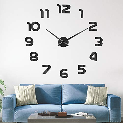 SOLEDI Reloj de Pared 3D DIY Reloj de Etiqueta de Pared Decoración Ideal para la Casa Oficina Hotel Restaurante SOLEDI Reloj de Pared 3D DIY Reloj de Etiqueta de Pared Decoración Ideal para la Casa Oficina Hotel Restaurante