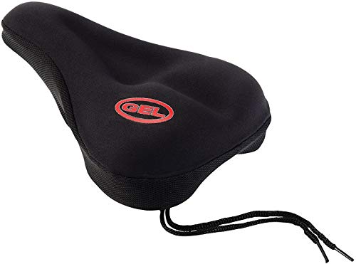 SOLEILER Funda Sillín de bicicleta de Gel, Cubre Sillin Bicicleta Gel, Cubierta de Asiento de Bicicleta Sillín Cojín para Ciclismo de Clase en Carretera Montaña o Spinning, Negro