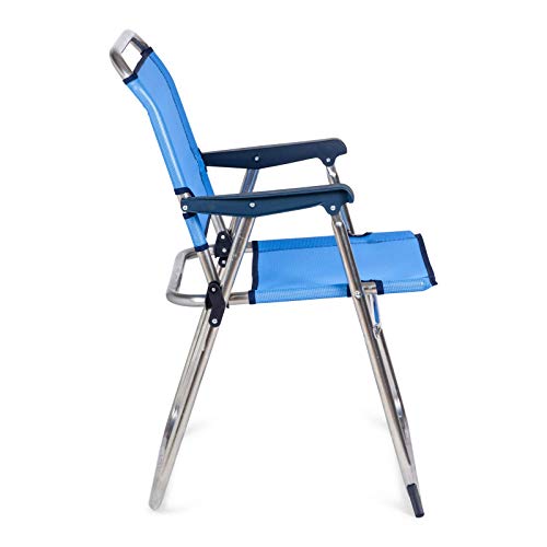 Solenny 50001072720088 - Silla Marinera Fija con Respaldo Bajo, Color Azul, 58x54x10 cm Solenny 50001072720088 - Silla Marinera Fija con Respaldo Bajo, Color Azul, 58x54x10 cm