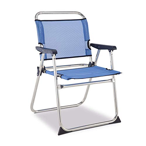 Solenny 50001072720088 - Silla Marinera Fija con Respaldo Bajo, Color Azul, 58x54x10 cm Solenny 50001072720088 - Silla Marinera Fija con Respaldo Bajo, Color Azul, 58x54x10 cm