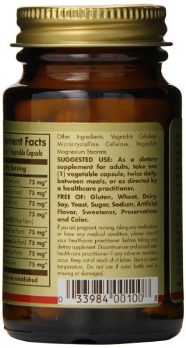Solgar Amino 75 con Aminoácidos esenciales Cápsulas vegetales - Envase de 30 Solgar Amino 75 con Aminoácidos esenciales Cápsulas vegetales - Envase de 30