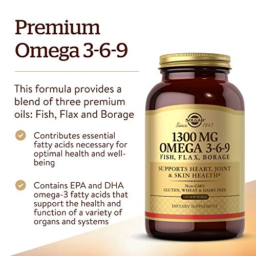Solgar Omega 3-6-9 Cápsulas blandas - Envase de 120 Solgar Omega 3-6-9 Cápsulas blandas - Envase de 120