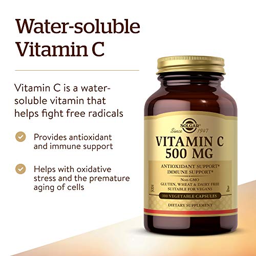 Solgar Vitamina C 500 mg Cápsulas vegetales - Envase de 100 Solgar Vitamina C 500 mg Cápsulas vegetales - Envase de 100