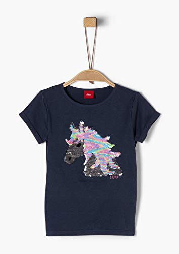 s.Oliver Junior T-Shirt Camiseta, 5798 Dark Blue, 116/122/Reg para Niñas