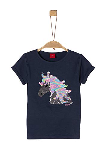 s.Oliver Junior T-Shirt Camiseta, 5798 Dark Blue, 116/122/Reg para Niñas