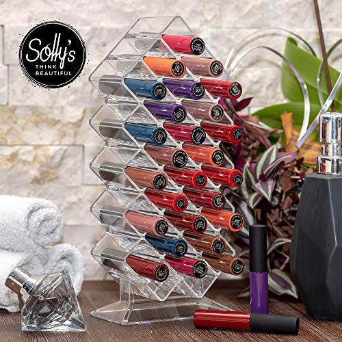 Solly´s Sarah - Organizador de Maquillaje para Barras de Labios, Acrílico, Transparente Solly´s Sarah - Organizador de Maquillaje para Barras de Labios, Acrílico, Transparente