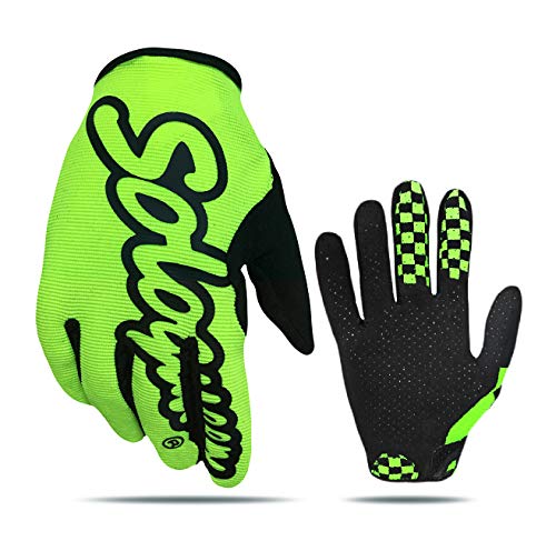 SOLO QUEEN Guantes de Volante Gaming y Moto y Bicicleta y ATV para Verano Una Sola Capa Ciclismo Adulto Unisexo Coloreado Antideslizante (XL, amarillo)