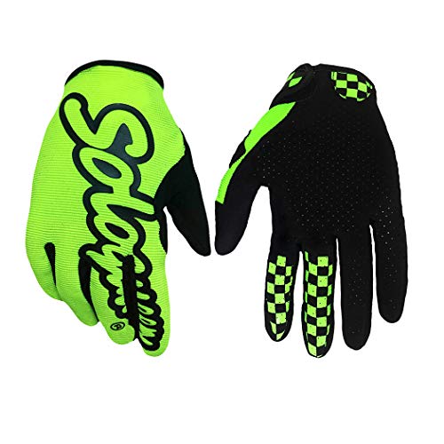 SOLO QUEEN Guantes de Volante Gaming y Moto y Bicicleta y ATV para Verano Una Sola Capa Ciclismo Adulto Unisexo Coloreado Antideslizante (XL, amarillo)