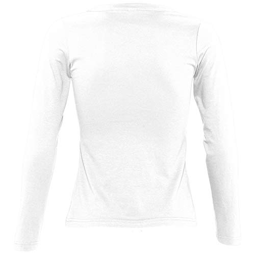 SOLS - Camiseta de Manga Larga Modelo Majestic para Mujer (Pequeña (S)) (Verde césped)