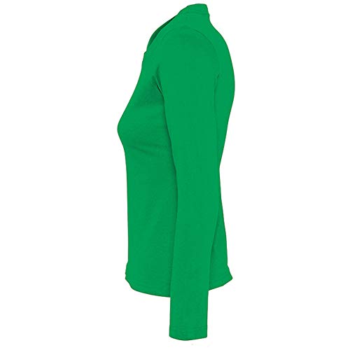 SOLS - Camiseta de Manga Larga Modelo Majestic para Mujer (Pequeña (S)) (Verde césped)