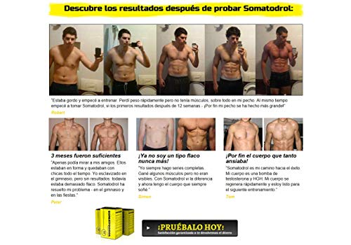 SOMATODROL Premium, aumenta los niveles de testosterona y hormona de crecimiento, rápido crecimiento muscular, rápida quema de grasa, sin esteroides, ¡sin efectos secundarios!