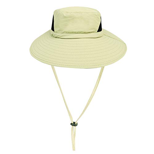 Sombrero de Sol Al Aire Libre - 50UV Protección Solar De Ancho Borde Sombrero de Nylon - Secado Rápido Sombrero de Verano para la Pesca de Senderismo Cámping Paseo en Barco (Caqui)