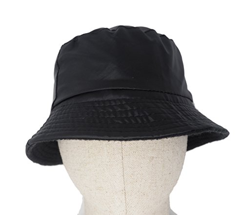 Sombrero Impermeable Mate para la Lluvia, Gorro con Interior de Forro Polar (Negro) Sombrero Impermeable Mate para la Lluvia, Gorro con Interior de Forro Polar (Negro)