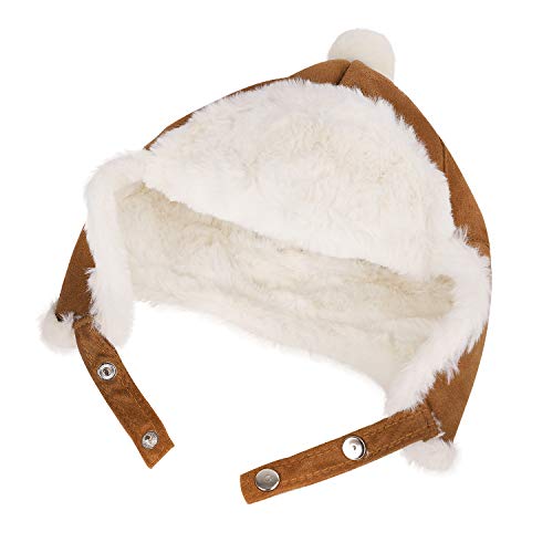 Sombrero unisex para niño, gorro ruso deportivo, esquí, snowboard, equitación, pasamontañas de piel sintética, sombrero, sombrero de piel sintética beige 56 cm