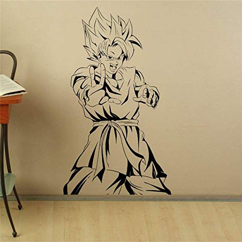 Son Goku Wall Decal Manga Anime Vinilo Adhesivo Japonés Interior Del Hogar Dormitorio Decoración Arte Mural Puerta Adhesivo Artículos Para El Hogar Negro S 48 X 85 Cm