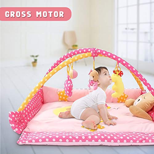 SONARIN Lindo Bear Alfombras de juego Gimnasio de Actividades Baby Play Mat & Activity Gym con juguetes para Actividades,almohada de oso, cama pequeña,Colorido e interactivo(Rosado) SONARIN Lindo Bear Alfombras de juego Gimnasio de Actividades Baby Play Mat & Activity Gym con juguetes para Actividades,almohada de oso, cama pequeña,Colorido e interactivo(Rosado)