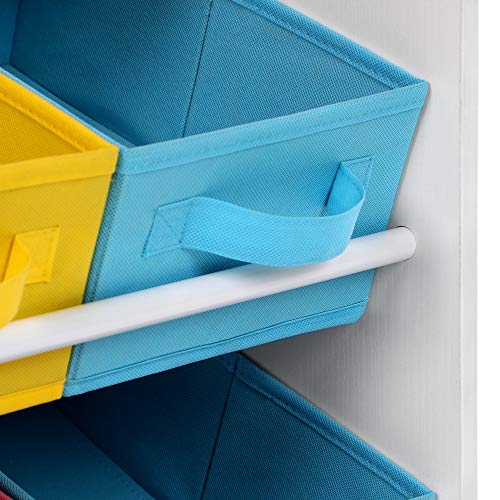 SONGMICS Estantería para Juguetes Organizador de Juguetes Estantería Infantil con Cajas de Colores Cajas de Tela no Tejida para Guardar Libros y Juguetes 63 x 74 x 26,5 cm GKR36WT SONGMICS Estantería para Juguetes Organizador de Juguetes Estantería Infantil con Cajas de Colores Cajas de Tela no Tejida para Guardar Libros y Juguetes 63 x 74 x 26,5 cm GKR36WT