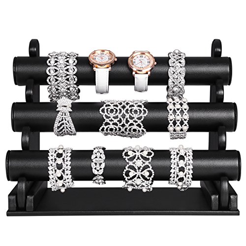 SONGMICS Exibidor para Joyas, Soporte para Pulseras, Color Negro JDS104 SONGMICS Exibidor para Joyas, Soporte para Pulseras, Color Negro JDS104