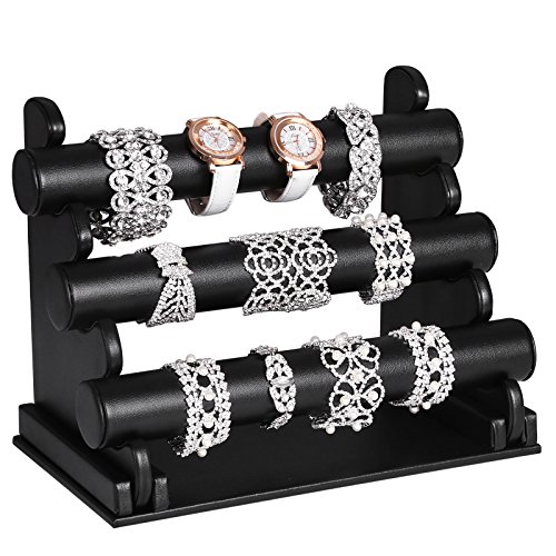 SONGMICS Exibidor para Joyas, Soporte para Pulseras, Color Negro JDS104 SONGMICS Exibidor para Joyas, Soporte para Pulseras, Color Negro JDS104