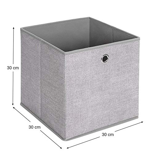 SONGMICS Juego de 6 Cajas de Almacenamiento, Cubos de Almacenaje Plegables, Tela no Tejida, Organizador de Ropa, Juguetes, Gris Claro RYFB06W SONGMICS Juego de 6 Cajas de Almacenamiento, Cubos de Almacenaje Plegables, Tela no Tejida, Organizador de Ropa, Juguetes, Gris Claro RYFB06W