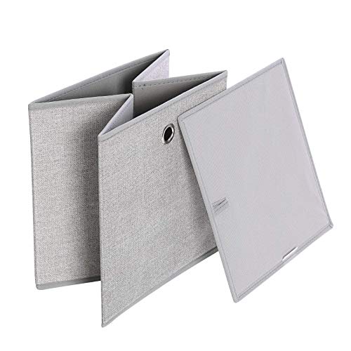 SONGMICS Juego de 6 Cajas de Almacenamiento, Cubos de Almacenaje Plegables, Tela no Tejida, Organizador de Ropa, Juguetes, Gris Claro RYFB06W SONGMICS Juego de 6 Cajas de Almacenamiento, Cubos de Almacenaje Plegables, Tela no Tejida, Organizador de Ropa, Juguetes, Gris Claro RYFB06W