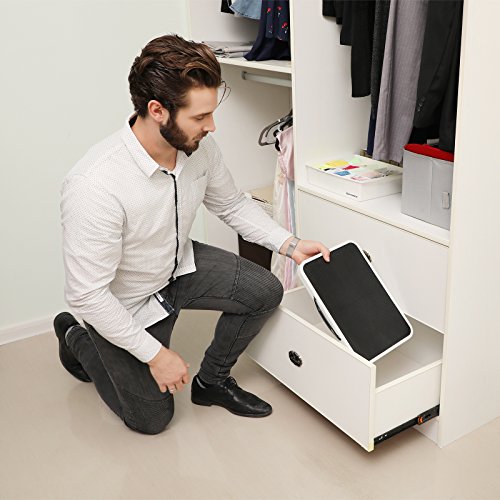 SONGMICS Taburete klapptritt, Escalera Plegable, Robusta con Capacidad de 150 kg, certificado por TÜV SÜD de Acuerdo con el Estándar EN14183, BlancoS GSL01WT SONGMICS Taburete klapptritt, Escalera Plegable, Robusta con Capacidad de 150 kg, certificado por TÜV SÜD de Acuerdo con el Estándar EN14183, BlancoS GSL01WT