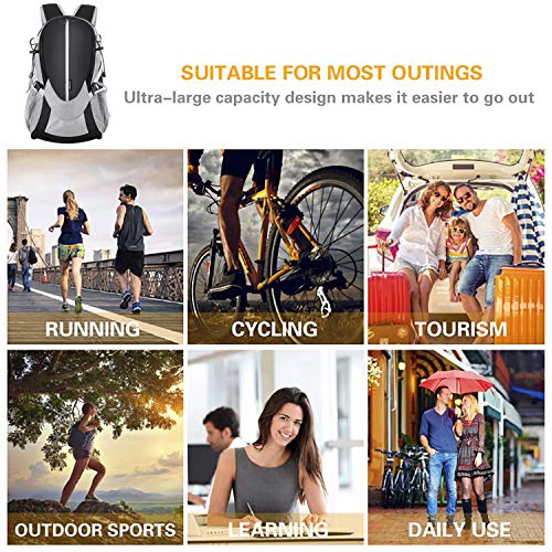 Songwin 35L Ultra Ligera Mochila Plegable de Senderismo Excursión Deportes al Aire Libre/Bolsa de Viaje, Nylon Impermeable，para Viaje Acampar Escalada Correr Ciclismo