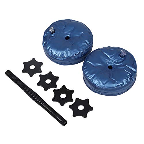 Sonline Mancuernas portátiles ajustables rellenas de agua de PVC, para yoga, culturismo, parque, gimnasio, fitness, entrenamiento con fusta, 5-10 kg, 2 piezas