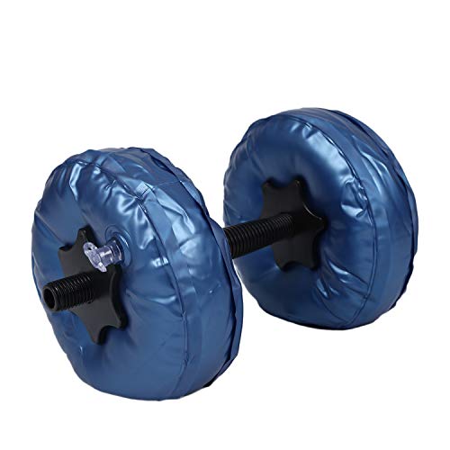 Sonline Mancuernas portátiles ajustables rellenas de agua de PVC, para yoga, culturismo, parque, gimnasio, fitness, entrenamiento con fusta, 5-10 kg, 2 piezas