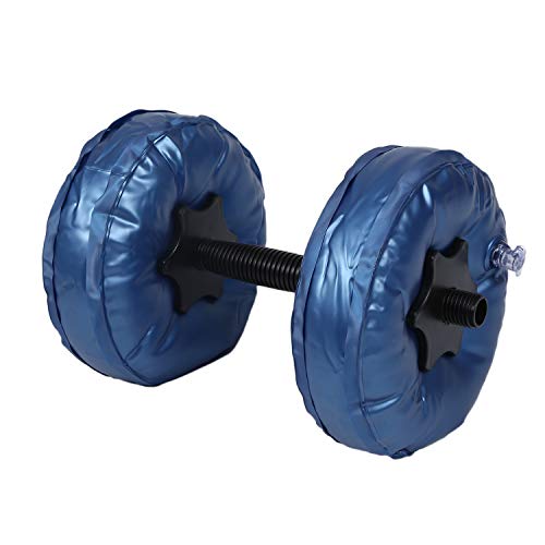 Sonline Mancuernas portátiles ajustables rellenas de agua de PVC, para yoga, culturismo, parque, gimnasio, fitness, entrenamiento con fusta, 5-10 kg, 2 piezas