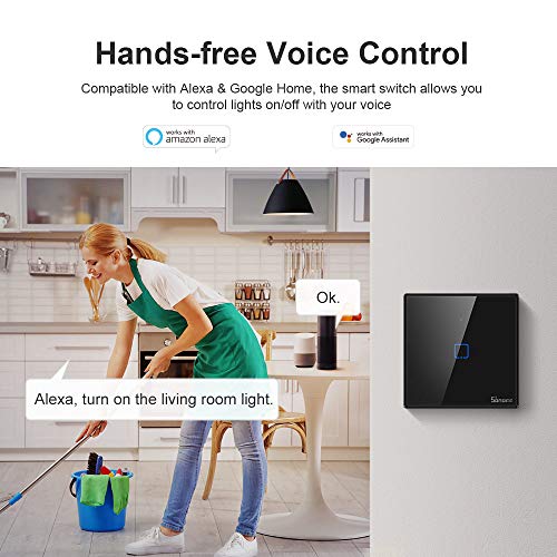 SONOFF T3EU1C Interruptor Mural para Control de Luces Inalámbrico por RF Wi-Fi Inteligente, Interruptor de Tipo 86 de 1 Canal para Soluciones de Automatización Domótica(1-way) SONOFF T3EU1C Interruptor Mural para Control de Luces Inalámbrico por RF Wi-Fi Inteligente, Interruptor de Tipo 86 de 1 Canal para Soluciones de Automatización Domótica(1-way)