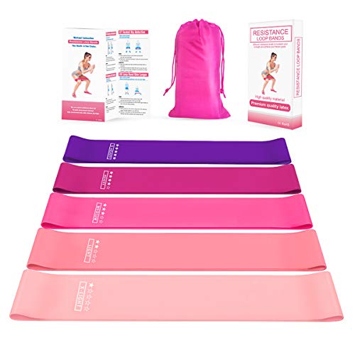 SOONHUA Banda de Resistencia 5Pcs Pull up Asistencia Banda Ejercicio Fitness Loop Band para Piernas Powerlifting Entrenamiento Hip Circle para Hombres Mujeres Pérdida de Peso Yoga Pilates SOONHUA Banda de Resistencia 5Pcs Pull up Asistencia Banda Ejercicio Fitness Loop Band para Piernas Powerlifting Entrenamiento Hip Circle para Hombres Mujeres Pérdida de Peso Yoga Pilates